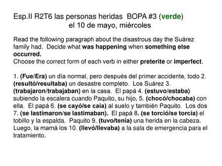 Esp. II R2T6 las personas heridas BOPA #3 (verde)