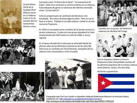 Cantaba con un grupo de bailarines cubanas Las Mulatas del Fuego