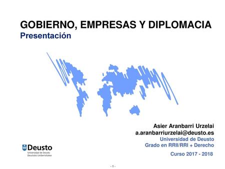 GOBIERNO, EMPRESAS Y DIPLOMACIA