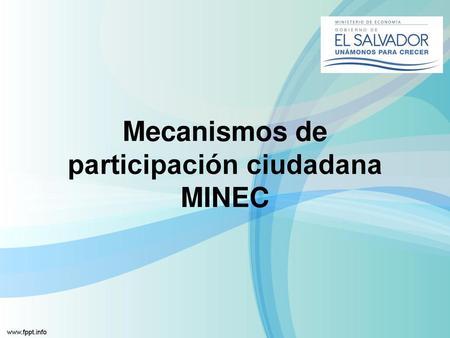 Mecanismos de participación ciudadana MINEC