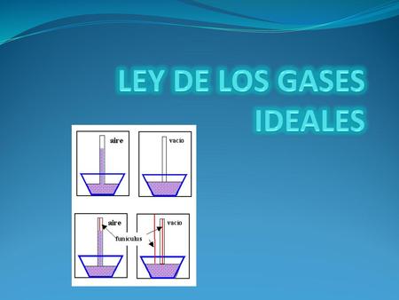 LEY DE LOS GASES IDEALES