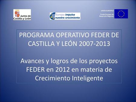 PROGRAMA OPERATIVO FEDER DE CASTILLA Y LEÓN