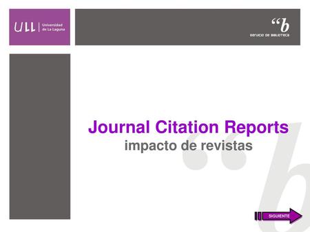 Journal Citation Reports impacto de revistas