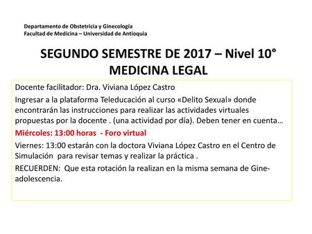 SEGUNDO SEMESTRE DE 2017 – Nivel 10°