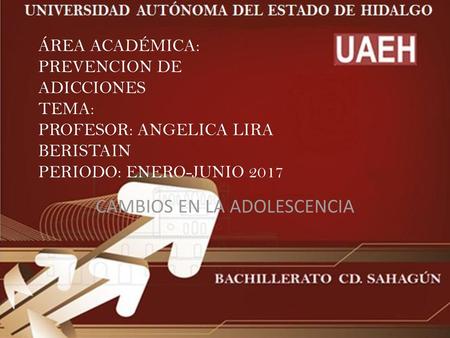 CAMBIOS EN LA ADOLESCENCIA