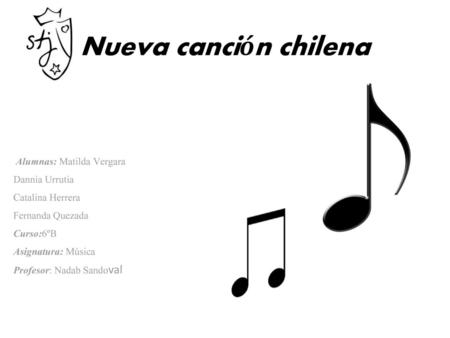 Nueva canción chilena Alumnas: Matilda Vergara Dannia Urrutia