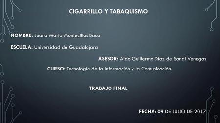 CIGARRILLO Y TABAQUISMO