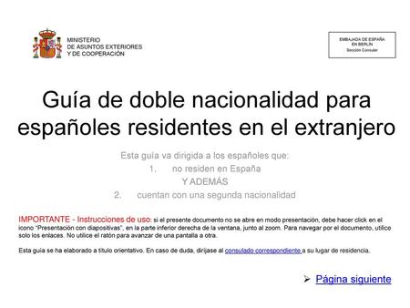 Guía de doble nacionalidad para españoles residentes en el extranjero