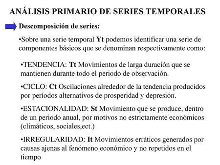 ANÁLISIS PRIMARIO DE SERIES TEMPORALES