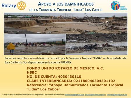 Apoyo a los damnificados