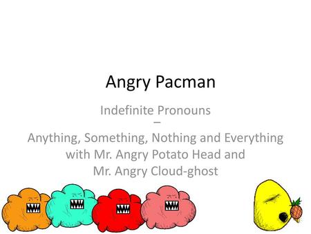 Angry Pacman Indefinite Pronouns –
