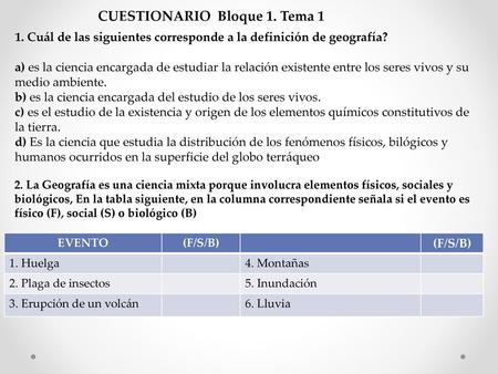 CUESTIONARIO Bloque 1. Tema 1