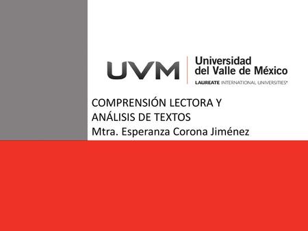COMPRENSIÓN LECTORA Y ANÁLISIS DE TEXTOS