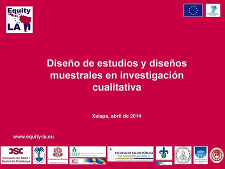 Diseño de estudios y diseños muestrales en investigación cualitativa