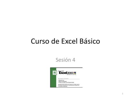 Curso de Excel Básico Sesión 4.