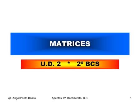 Apuntes 2º Bachillerato C.S.
