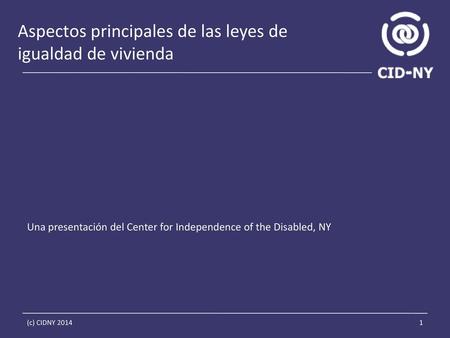 Aspectos principales de las leyes de igualdad de vivienda