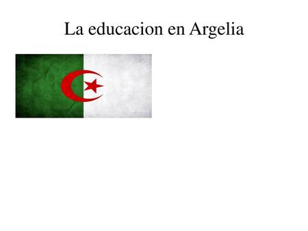 La educacion en Argelia