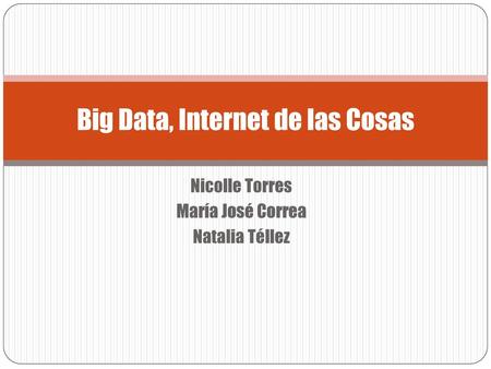 Big Data, Internet de las Cosas