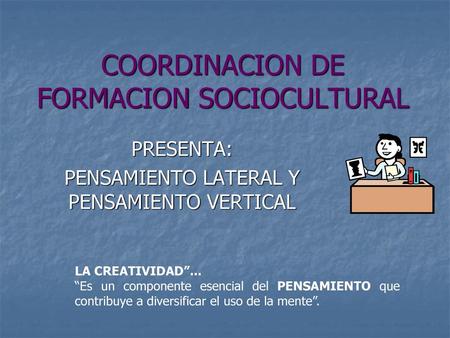 COORDINACION DE FORMACION SOCIOCULTURAL