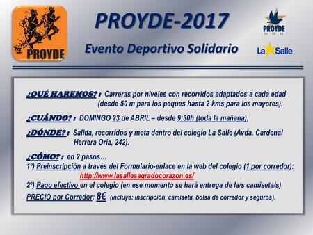 Evento Deportivo Solidario