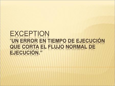 Exception Object Throwable Error Exception Runtime Exception.