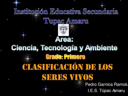 Clasificación de los seres vivos