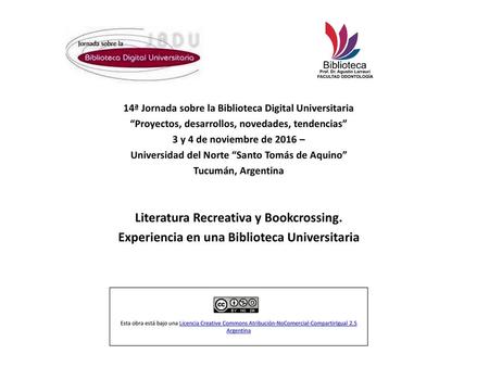 Literatura Recreativa y Bookcrossing.