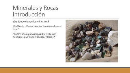 Minerales y Rocas Introducción