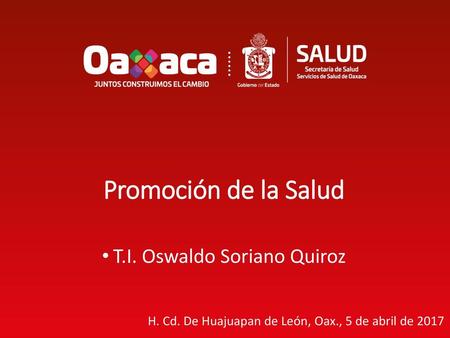Promoción de la Salud T.I. Oswaldo Soriano Quiroz