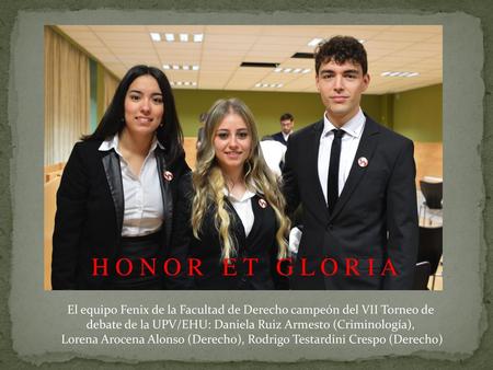 Lorena Arocena Alonso (Derecho), Rodrigo Testardini Crespo (Derecho)