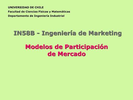 IN58B - Ingeniería de Marketing