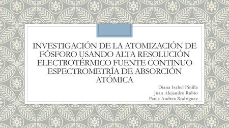 Diana Isabel Pinilla Juan Alejandro Rubio Paula Andrea Rodriguez