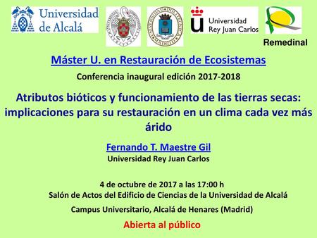 Máster U. en Restauración de Ecosistemas