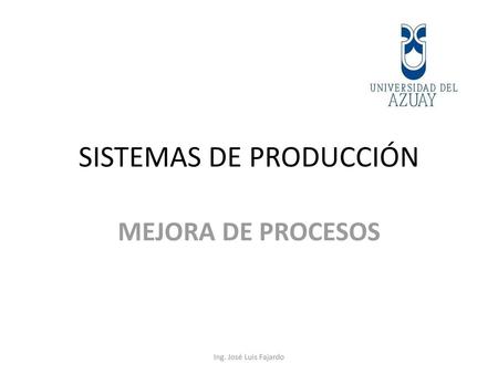SISTEMAS DE PRODUCCIÓN
