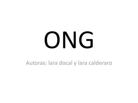 Autoras: lara docal y lara calderaro