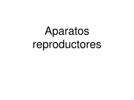 Aparatos reproductores