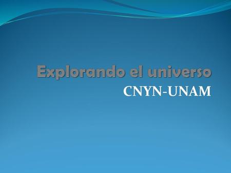 Explorando el universo