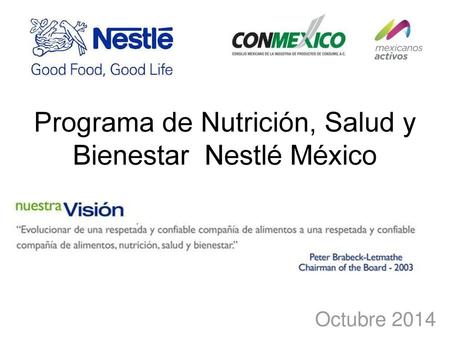 Programa de Nutrición, Salud y Bienestar Nestlé México