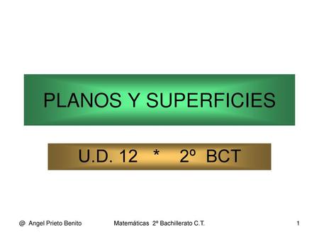 Matemáticas 2º Bachillerato C.T.