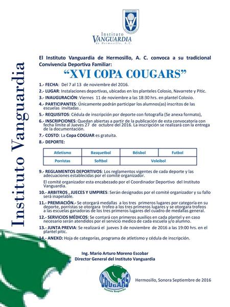 Instituto Vanguardia “XVI COPA COUGARS”