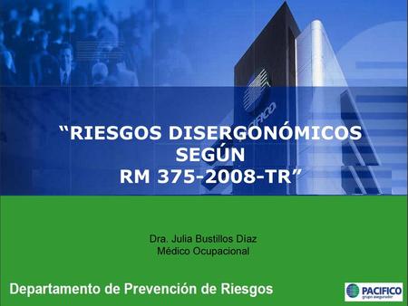 “RIESGOS DISERGONÓMICOS SEGÚN
