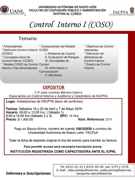Control Interno I (COSO)