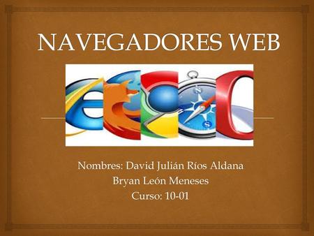 Nombres: David Julián Ríos Aldana Bryan León Meneses Curso: 10-01