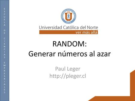 RANDOM: Generar números al azar