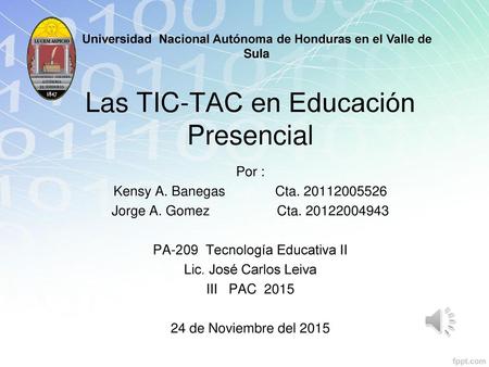 Las TIC-TAC en Educación Presencial