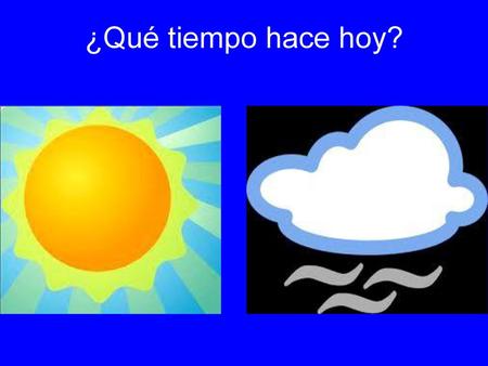 ¿Qué tiempo hace hoy?.