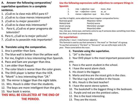 THIS WILL BE COLLECTED AT THE END OF THE PERIOD.