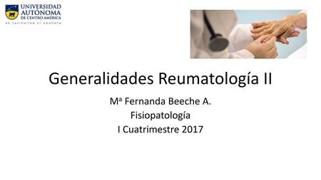Generalidades Reumatología II