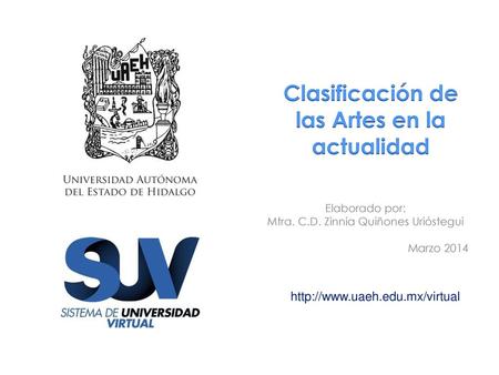 Clasificación de las Artes en la actualidad